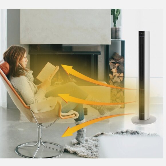 Lasko 42" All Season Tower Fan + Space Heater, Adjustable Thermostat Remote. NEW - Picture 7 of 10